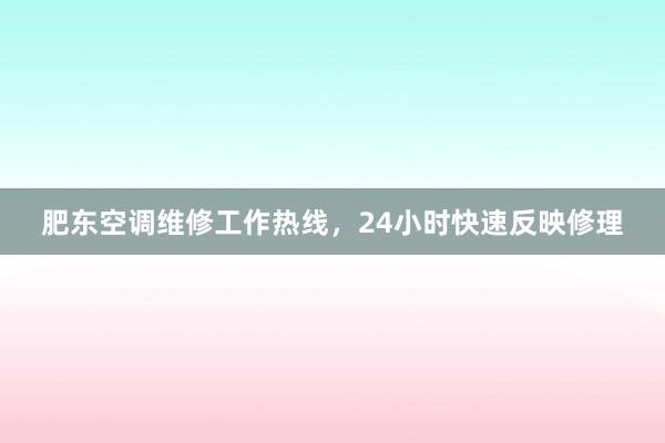 肥东空调维修工作热线，24小时快速反映修理